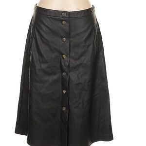 SOLD Mango Black A-Line Knee-Length Skirt